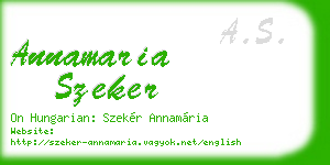annamaria szeker business card