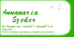 annamaria szeker business card